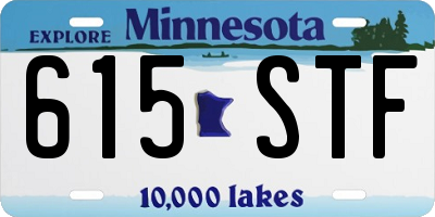 MN license plate 615STF