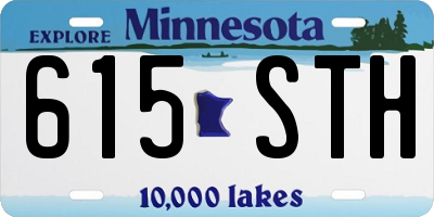 MN license plate 615STH