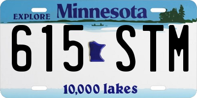 MN license plate 615STM