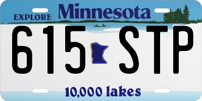 MN license plate 615STP