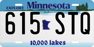 MN license plate 615STQ