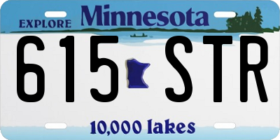 MN license plate 615STR