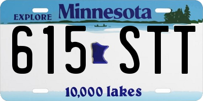 MN license plate 615STT