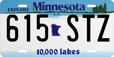 MN license plate 615STZ