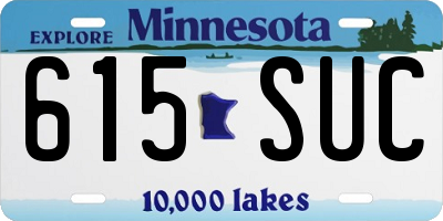 MN license plate 615SUC