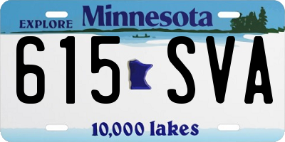 MN license plate 615SVA