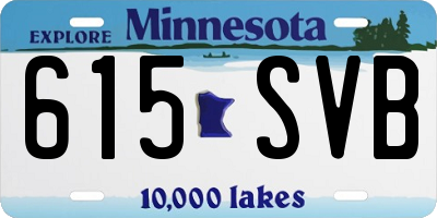 MN license plate 615SVB