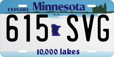 MN license plate 615SVG