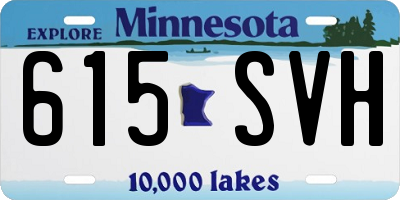 MN license plate 615SVH