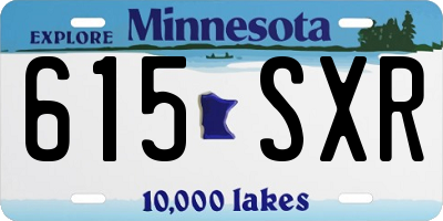 MN license plate 615SXR