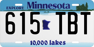 MN license plate 615TBT