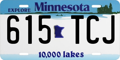 MN license plate 615TCJ