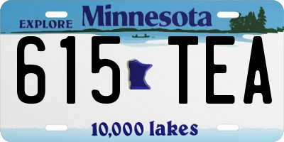 MN license plate 615TEA