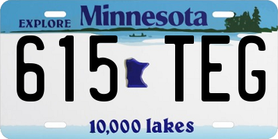 MN license plate 615TEG