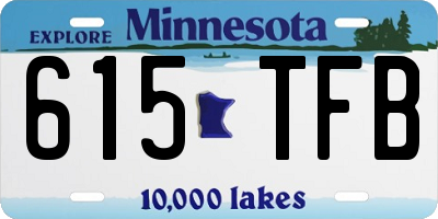 MN license plate 615TFB