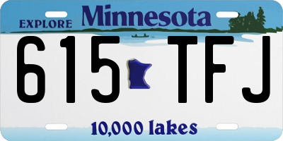 MN license plate 615TFJ