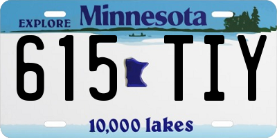 MN license plate 615TIY