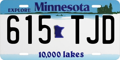 MN license plate 615TJD