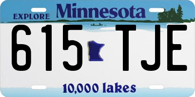 MN license plate 615TJE