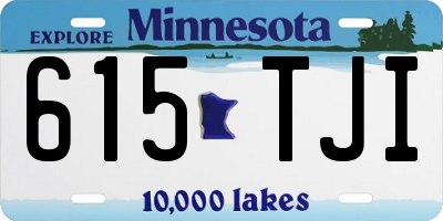 MN license plate 615TJI