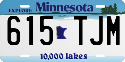 MN license plate 615TJM