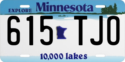 MN license plate 615TJO