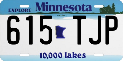 MN license plate 615TJP