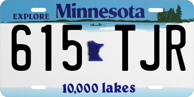 MN license plate 615TJR