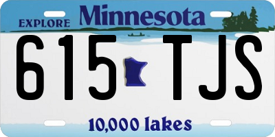 MN license plate 615TJS