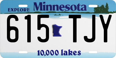 MN license plate 615TJY