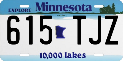 MN license plate 615TJZ