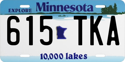 MN license plate 615TKA