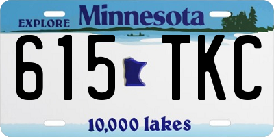 MN license plate 615TKC