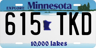 MN license plate 615TKD