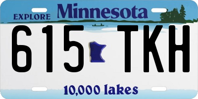 MN license plate 615TKH