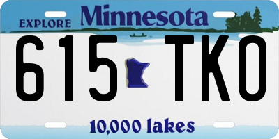 MN license plate 615TKO