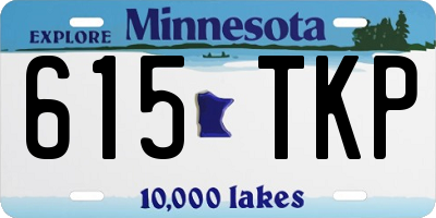 MN license plate 615TKP