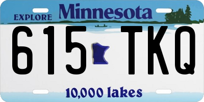 MN license plate 615TKQ