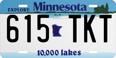 MN license plate 615TKT