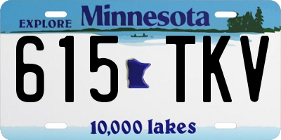 MN license plate 615TKV