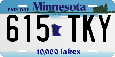 MN license plate 615TKY