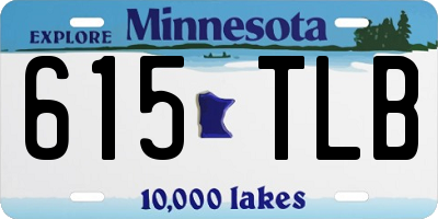 MN license plate 615TLB