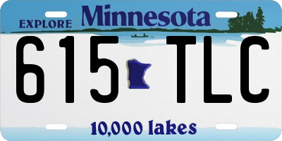 MN license plate 615TLC