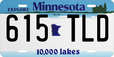 MN license plate 615TLD
