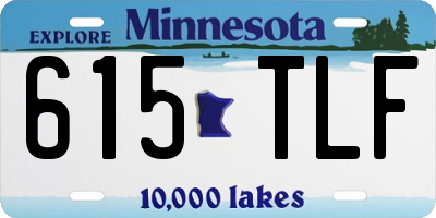 MN license plate 615TLF