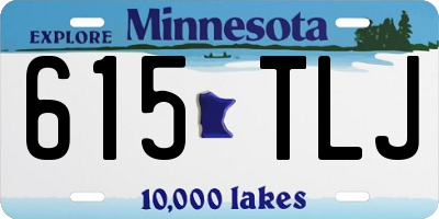 MN license plate 615TLJ