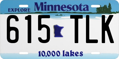 MN license plate 615TLK