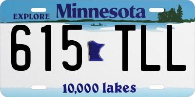 MN license plate 615TLL