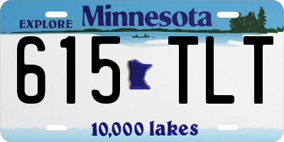 MN license plate 615TLT