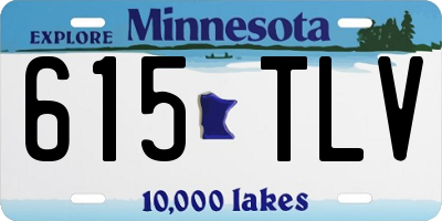MN license plate 615TLV